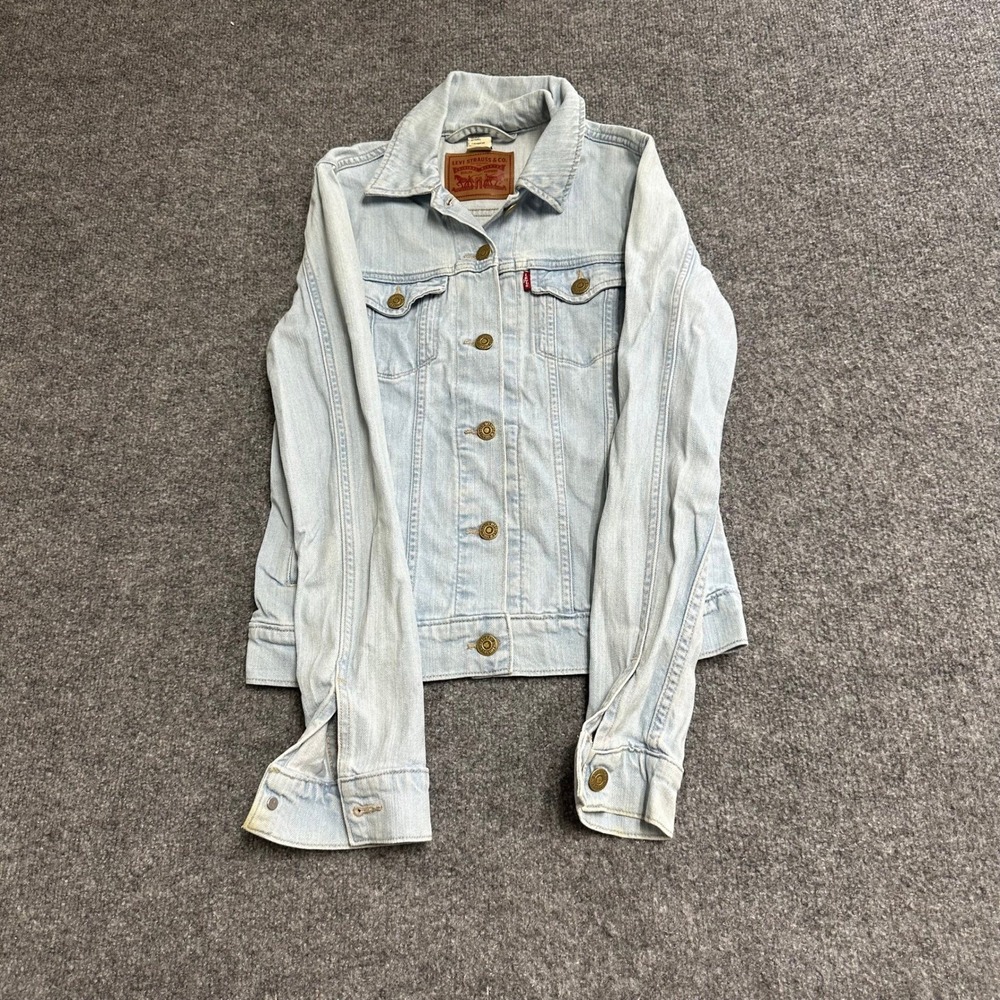 Levi's Denim Jacket Womens Size XS Light Wash Trucker Stretch Casual Slim Fit